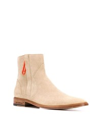 Мужские бежевые замшевые ботинки челси от Off-White