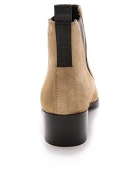 Женские бежевые замшевые ботинки челси от Acne Studios
