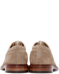 Бежевые замшевые броги от Officine Creative