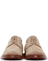 Бежевые замшевые броги от Officine Creative