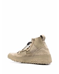 Мужские бежевые замшевые высокие кеды от Brand Black