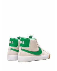 Мужские бежевые замшевые высокие кеды от Nike