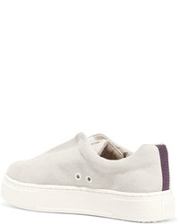 Женские бежевые замшевые кеды от Eytys