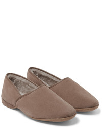 Мужские бежевые замшевые лоферы от Derek Rose