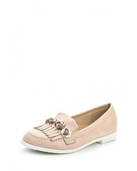 Женские бежевые замшевые лоферы от Sweet Shoes