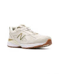 Мужские бежевые замшевые низкие кеды от New Balance