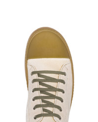 Мужские бежевые замшевые низкие кеды от Rick Owens