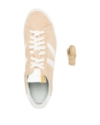 Мужские бежевые замшевые низкие кеды от VISVIM