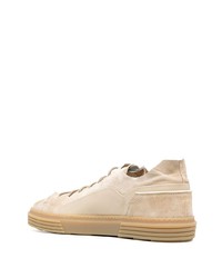 Мужские бежевые замшевые низкие кеды от Moma