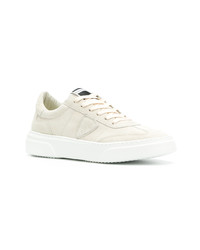 Мужские бежевые замшевые низкие кеды от Philippe Model