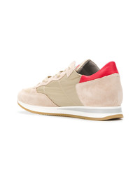 Мужские бежевые замшевые низкие кеды от Philippe Model