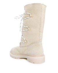 Бежевые замшевые полусапоги от Casadei