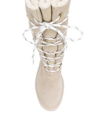 Бежевые замшевые полусапоги от Casadei