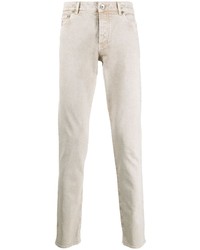 Мужские бежевые зауженные джинсы от Brunello Cucinelli