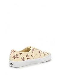 Женские бежевые кеды от Vans