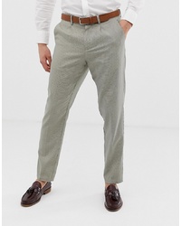 Мужские бежевые классические брюки в клетку от Selected Homme
