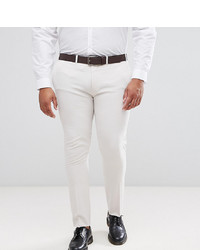 Мужские бежевые классические брюки от ASOS DESIGN
