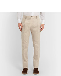Мужские бежевые классические брюки от Tod's