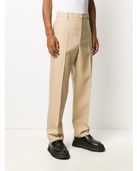 Мужские бежевые классические брюки от Jil Sander