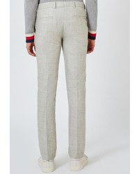 Мужские бежевые классические брюки от Topman