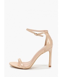 Бежевые кожаные босоножки на каблуке от Ideal Shoes