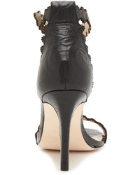 Бежевые кожаные босоножки на каблуке от Zimmermann