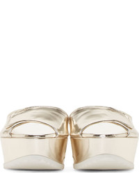 Женские бежевые кожаные босоножки от Amélie Pichard