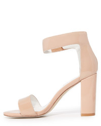 Женские бежевые кожаные босоножки от Jeffrey Campbell