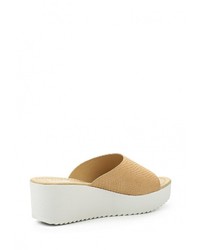 Женские бежевые кожаные босоножки от Martin Pescatore