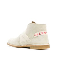 Бежевые кожаные ботильоны от Henrik Vibskov