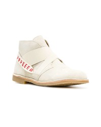 Бежевые кожаные ботильоны от Henrik Vibskov