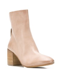 Бежевые кожаные ботильоны от Marsèll