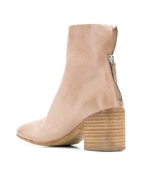 Бежевые кожаные ботильоны от Marsèll