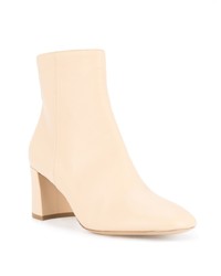 Бежевые кожаные ботильоны от Mansur Gavriel