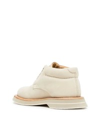Бежевые кожаные ботинки дезерты от Jacquemus