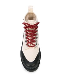 Женские бежевые кожаные ботинки на шнуровке от Proenza Schouler