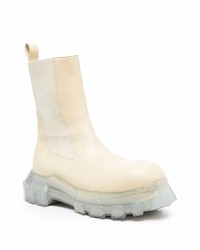 Мужские бежевые кожаные ботинки челси от Rick Owens