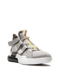 Мужские бежевые кожаные высокие кеды от Nike