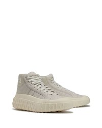 Мужские бежевые кожаные высокие кеды от Y-3