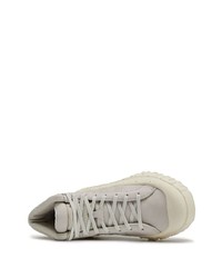 Мужские бежевые кожаные высокие кеды от Y-3