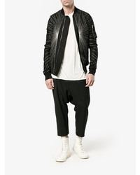 Мужские бежевые кожаные высокие кеды от Rick Owens