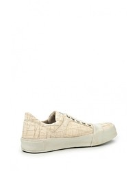 Мужские бежевые кожаные кеды от Moma