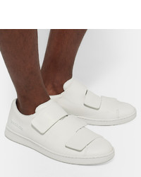 Мужские бежевые кожаные кеды от Acne Studios