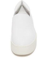 Женские бежевые кожаные кеды от Vince