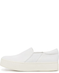 Женские бежевые кожаные кеды от Vince