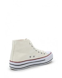 Женские бежевые кожаные кеды от Zona3