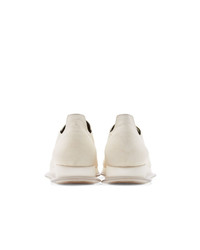 Мужские бежевые кожаные кроссовки от Rick Owens