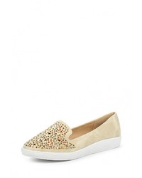 Женские бежевые кожаные лоферы от Amazonga