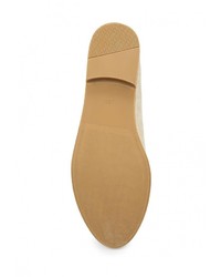 Женские бежевые кожаные лоферы от Catisa