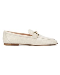 Женские бежевые кожаные лоферы от Tod's